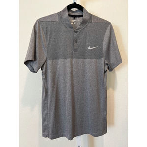 Nike Golf Modern Fit Dri-Fit Mens Gray Snap Shirt Size S